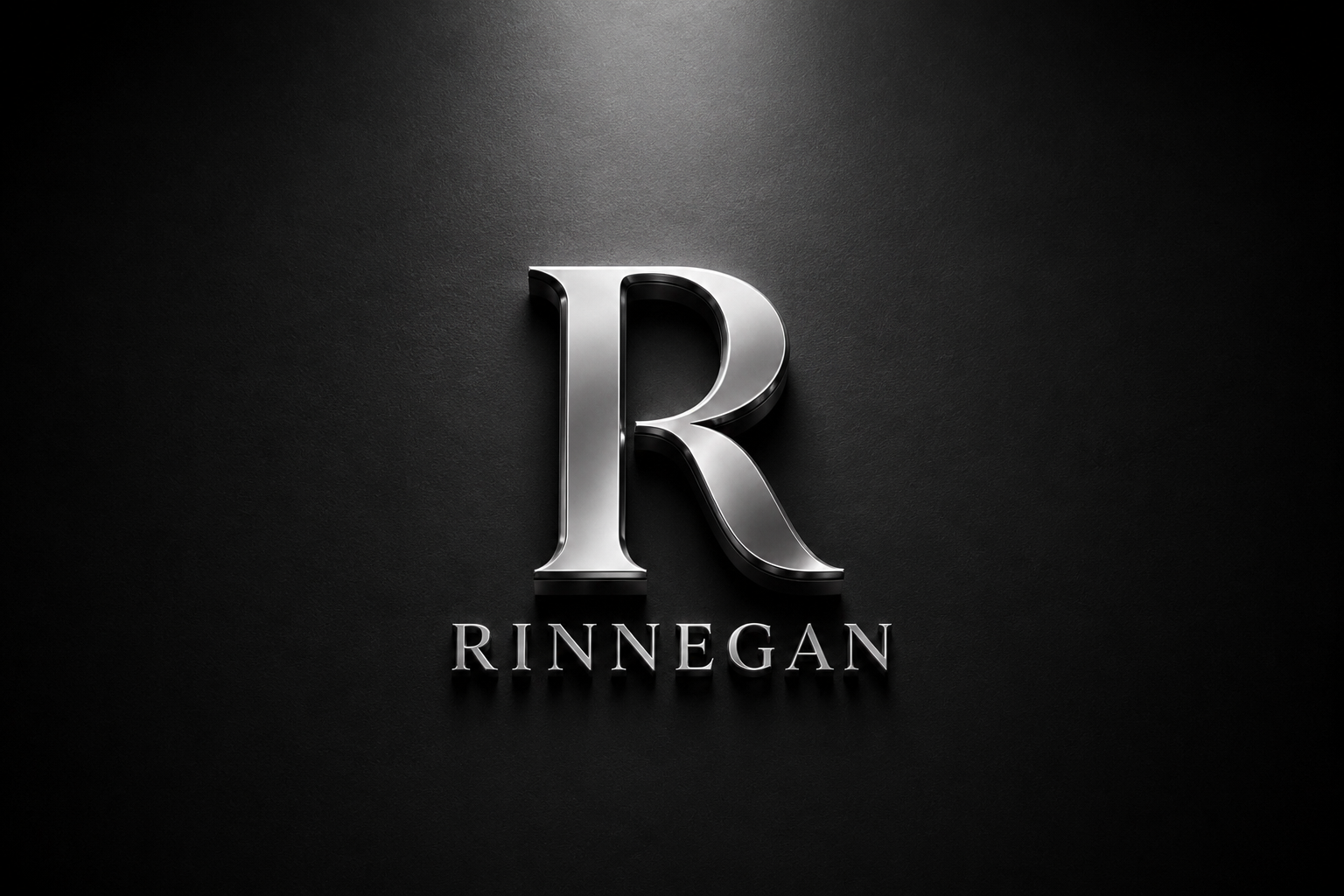 Rinnegan metallic silver logo